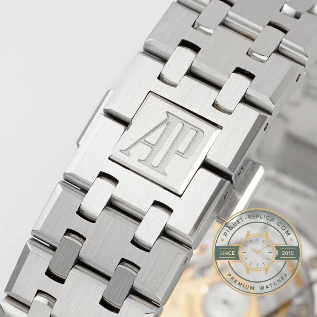 APS Royal Oak 15450ST.OO.1256ST.03 blue dial men's replica watch front view