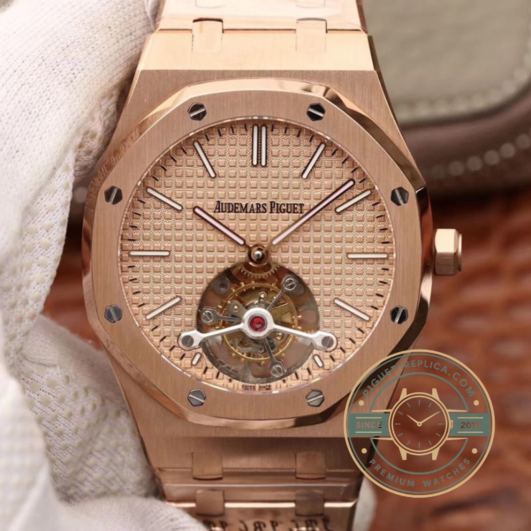 Audemars Piguet Royal Oak Tourbillon 41mm rose gold case replica watch