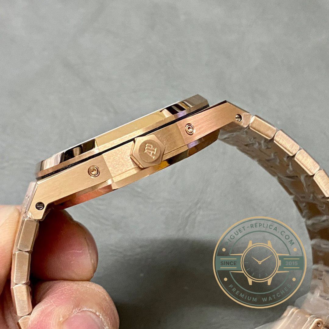 Super Clone Audemars Piguet Royal Oak 26574OR rose gold perpetual calendar replica watch