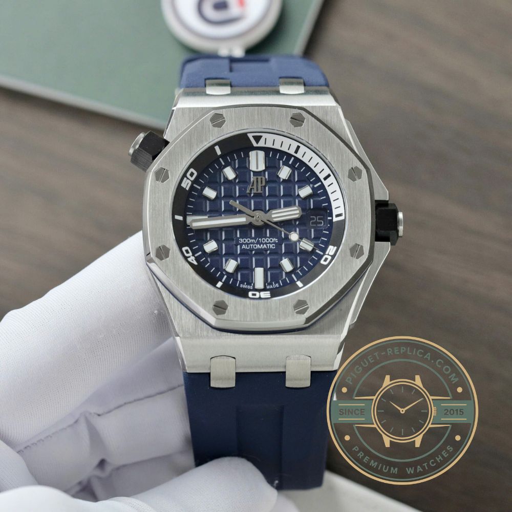 Royal Oak Offshore replica Audemars Piguet blue dial watch with sapphire crystal and automatic movement