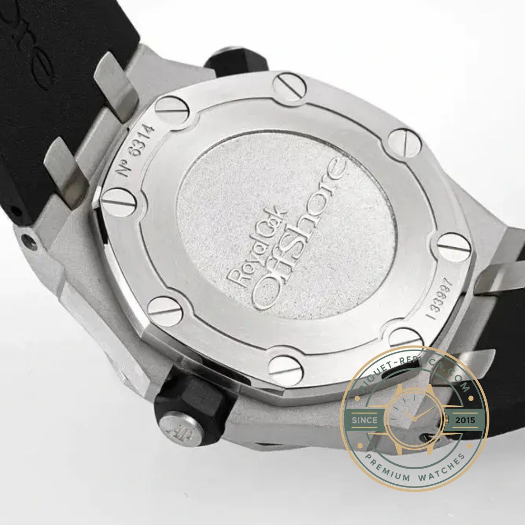 AP Royal Oak Offshore 15703ST replica black dial watch with luxury sporty design