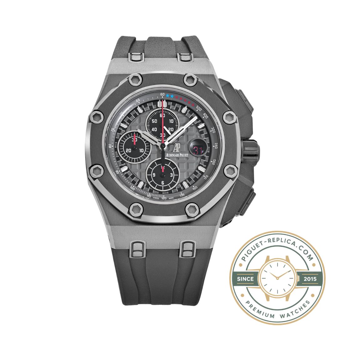 Audemars Piguet super clone Offshore watch featuring a 44mm titanium case and automatic chronograph