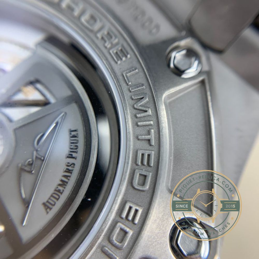 Super clone AP Royal Oak Offshore 26568IM with a lightweight titanium case and grey-black dial