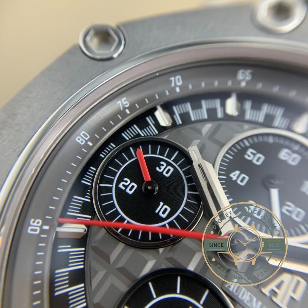 Audemars Piguet high quality replica 26568IM with sapphire crystal, titanium case and grey-black dial