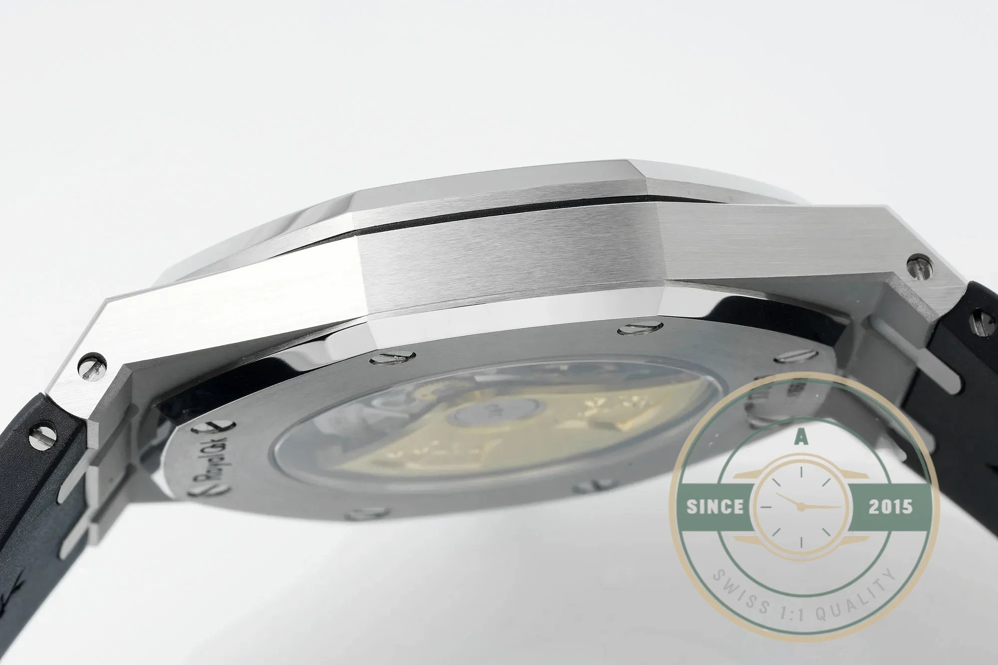 Audemars Piguet Royal Oak 15400ST white rubber strap superclone watch with octagonal bezel