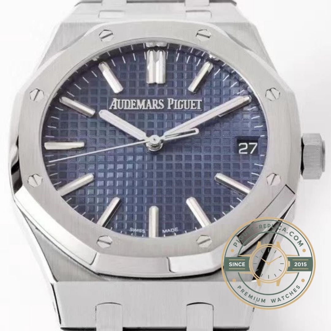 Audemars Piguet Royal Oak 15510ST blue dial replica watch with steel bracelet