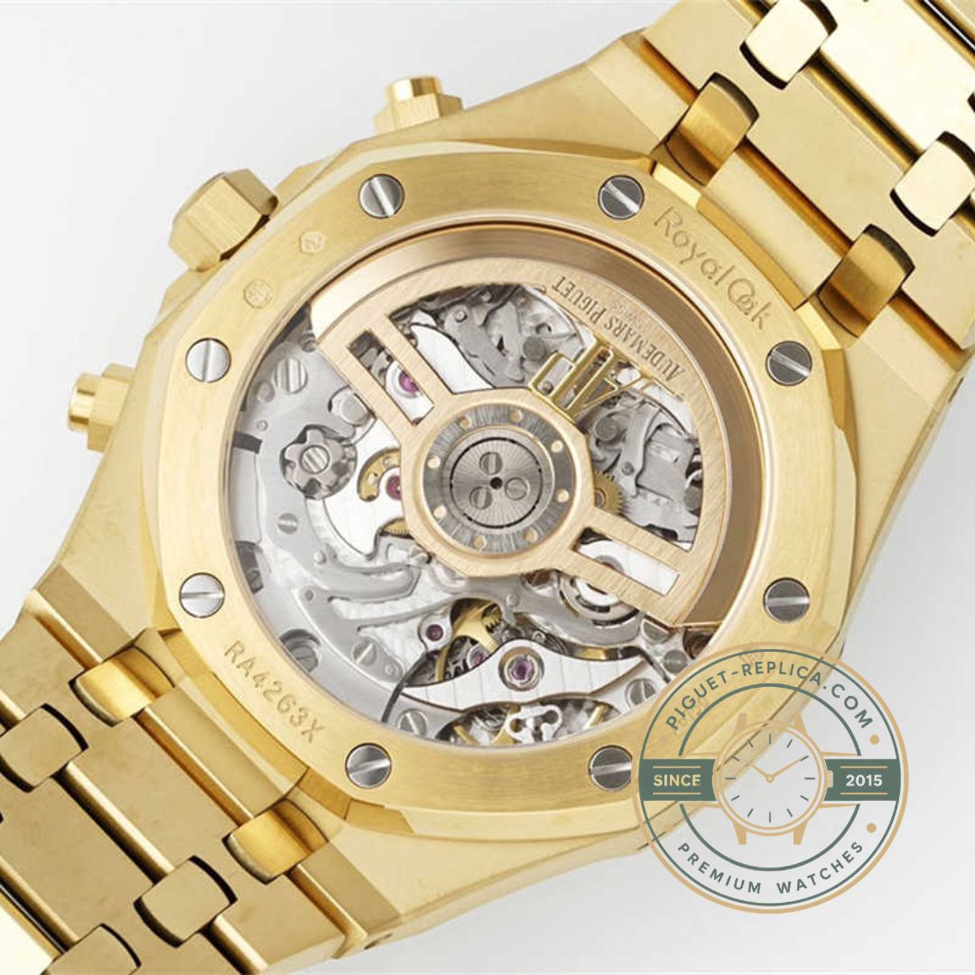 Audemars Piguet Royal Oak 26240BA replica watch in 18K yellow gold with black dial