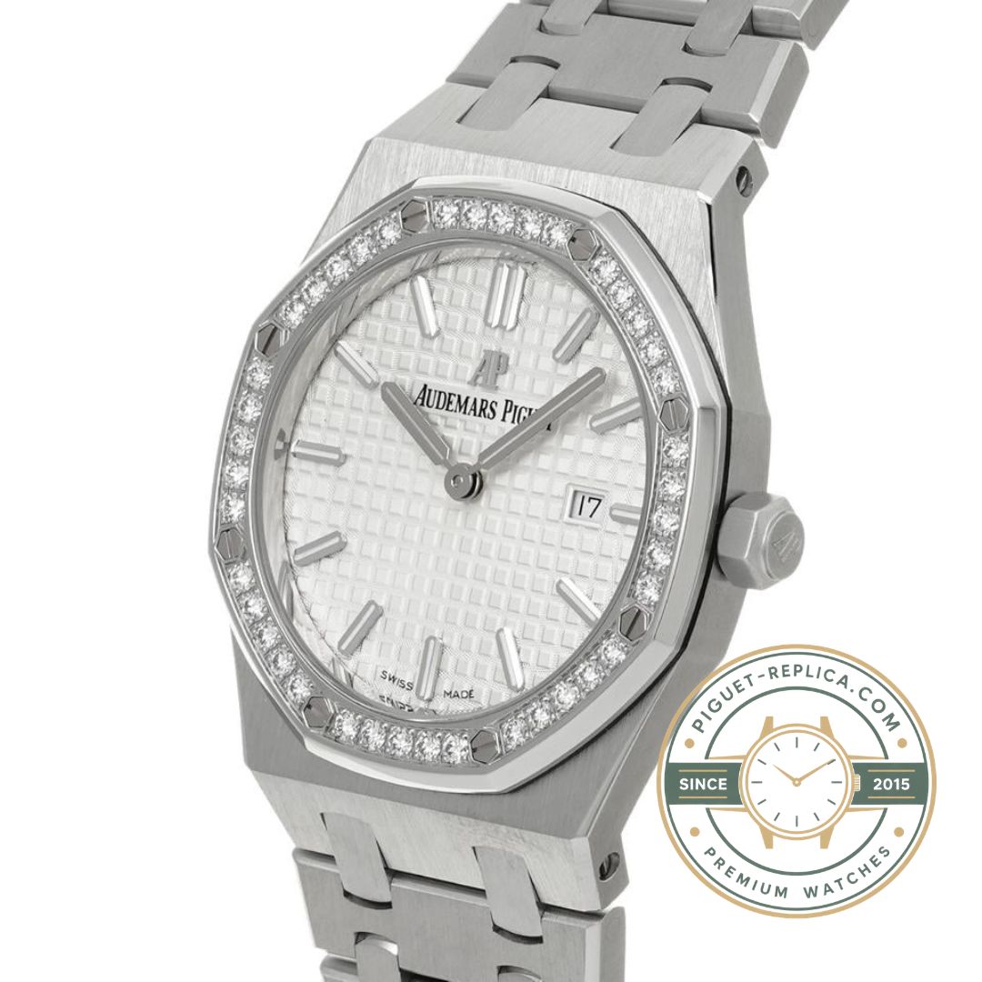 Audemars Piguet Royal Oak 15451ST 37mm replica with diamond bezel