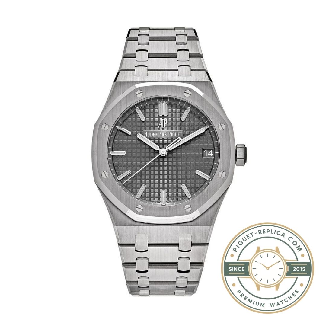 Best Audemars Piguet Royal Oak replica featuring grey dial and authentic Royal Oak style