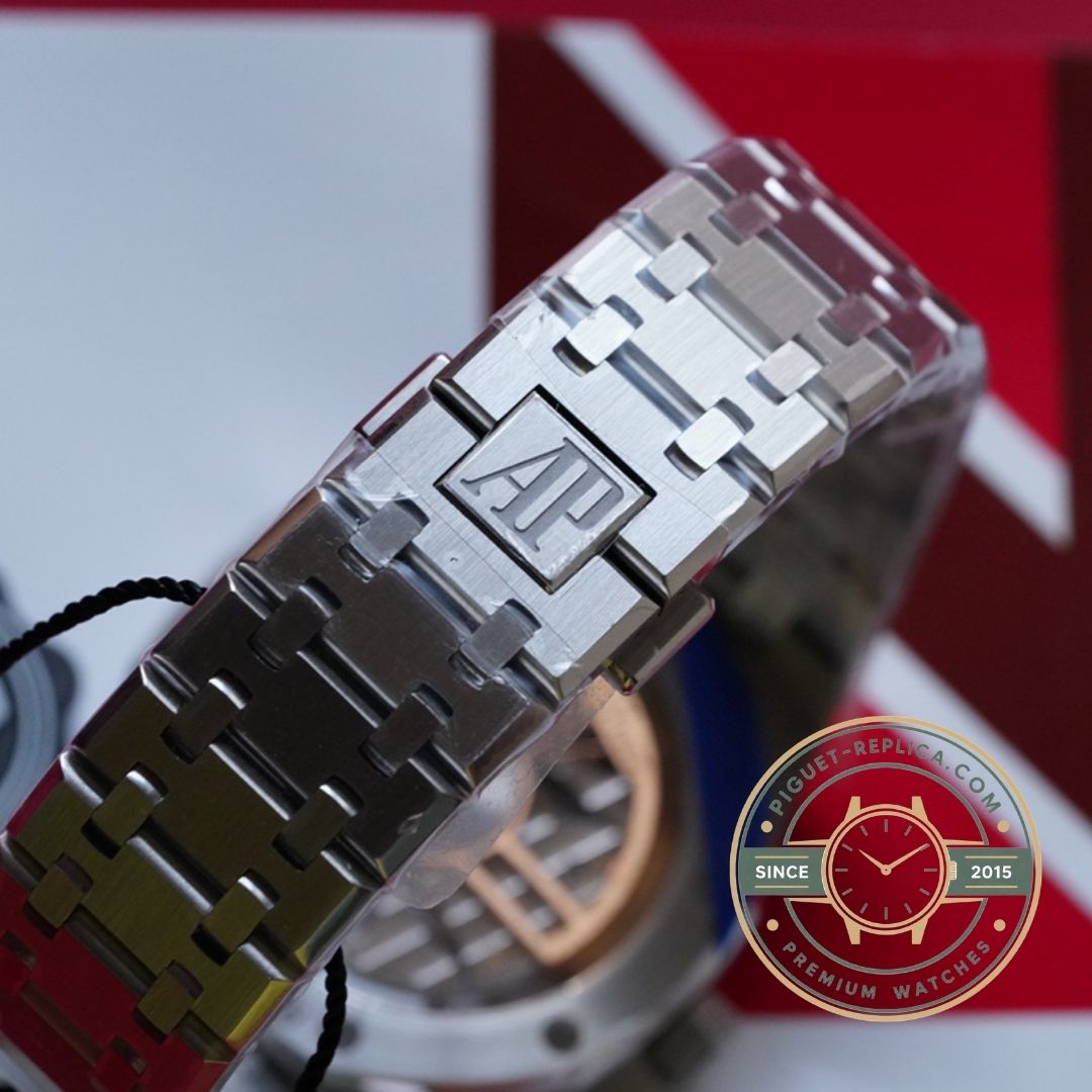 Audemars Piguet 15500 replica watch caseback showing automatic movement craftsmanship