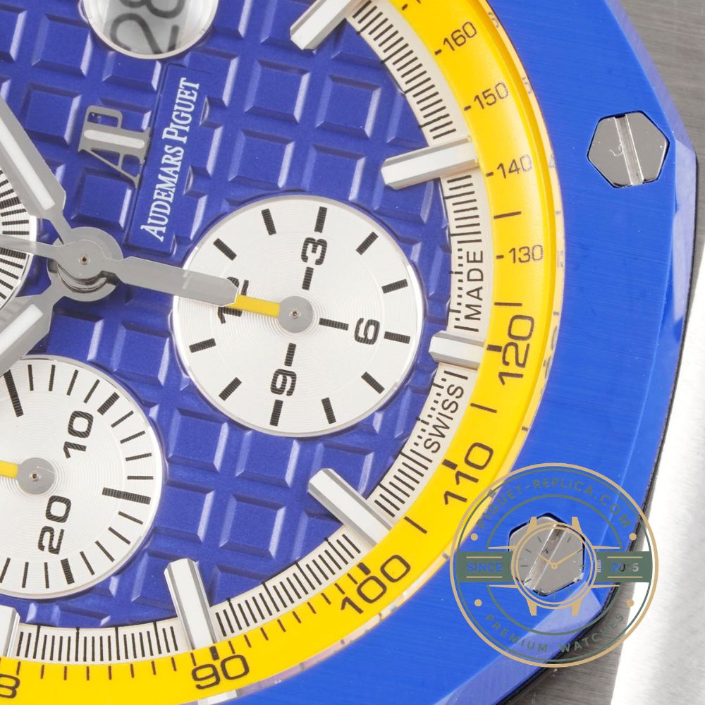 Audemars Piguet Offshore replica 44mm blue chronograph watch details