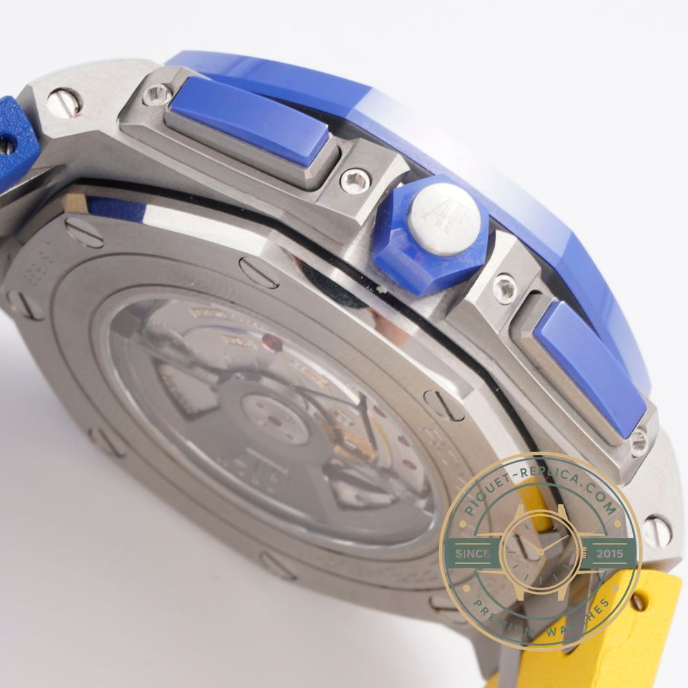 Audemars Piguet Royal Oak Offshore replica with blue rubber strap