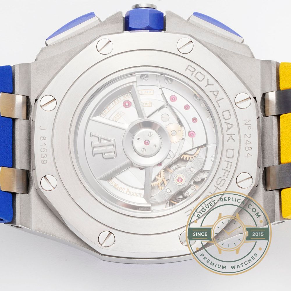 AP watch replica blue dial chronograph 44mm stainless steel case