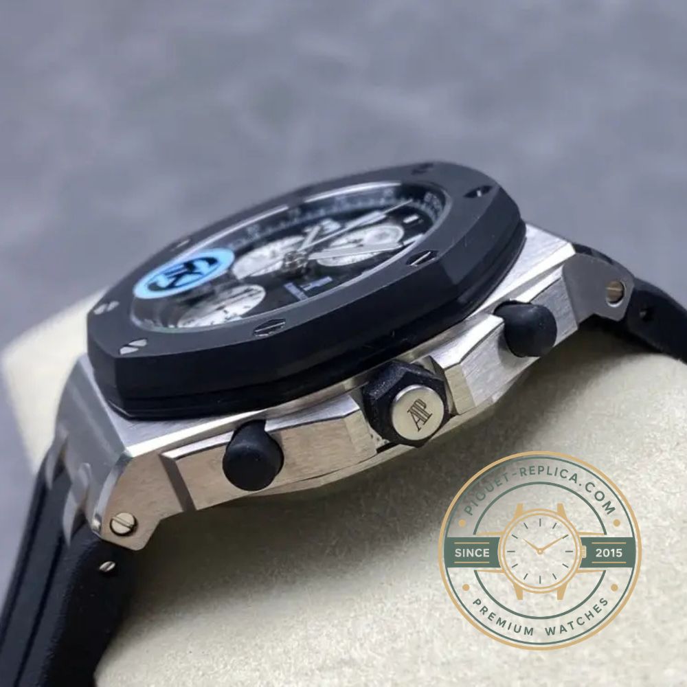 AP Royal Oak Offshore super clone watch with black ceramic-effect dial and chronograph design