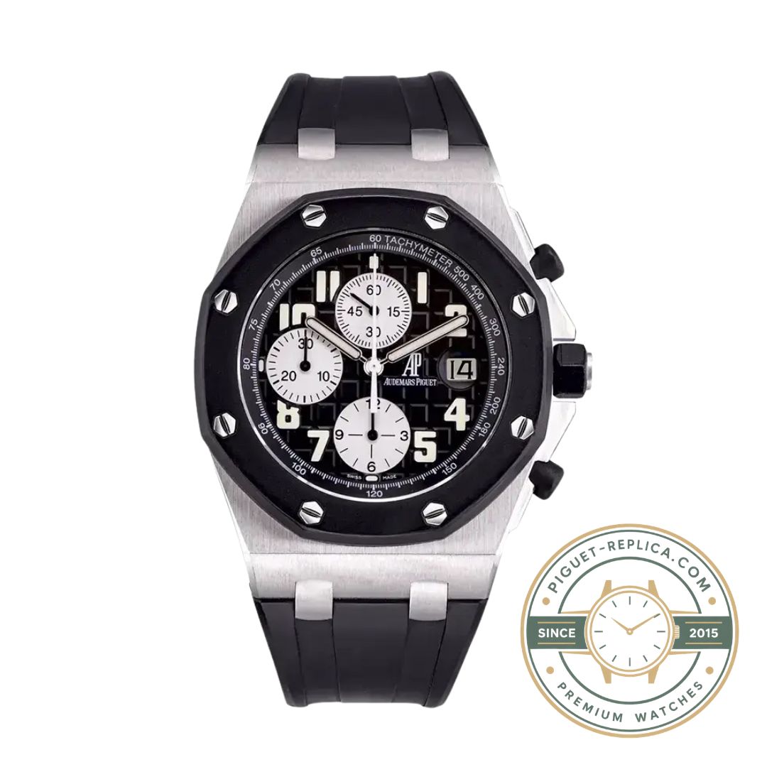 Audemars Piguet Royal Oak Offshore replica black chronograph with 44mm stainless steel case