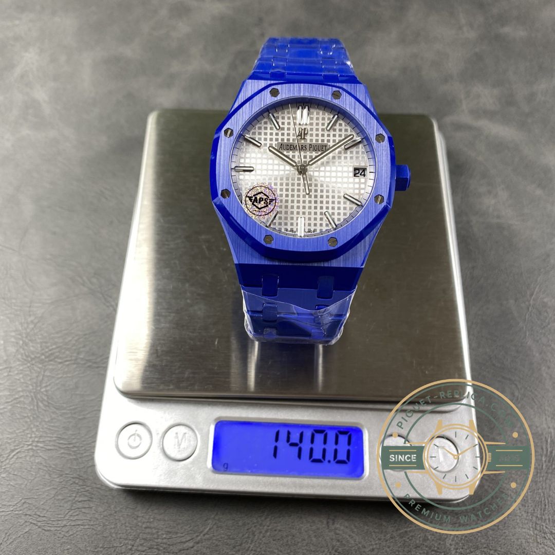 Super clone AP Royal Oak 15500 replica with white dial and ceramic construction
